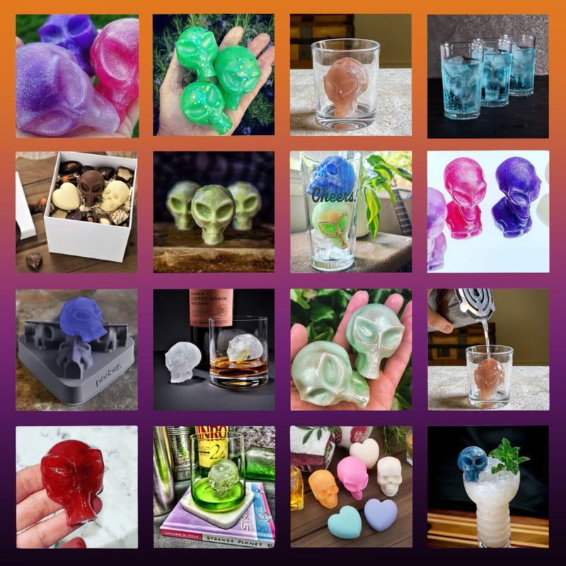 SHAPED 3D Ancient Alien Ice Mold Trays, Flexible Silicone Alien Figure Makers for Ice Cubes, Soaps, Chocolates, DIY Figures, Cookies, Resin Models - Image 5